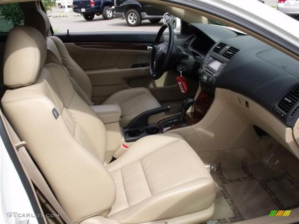 2007 Accord EX V6 Coupe - Taffeta White / Ivory photo #13