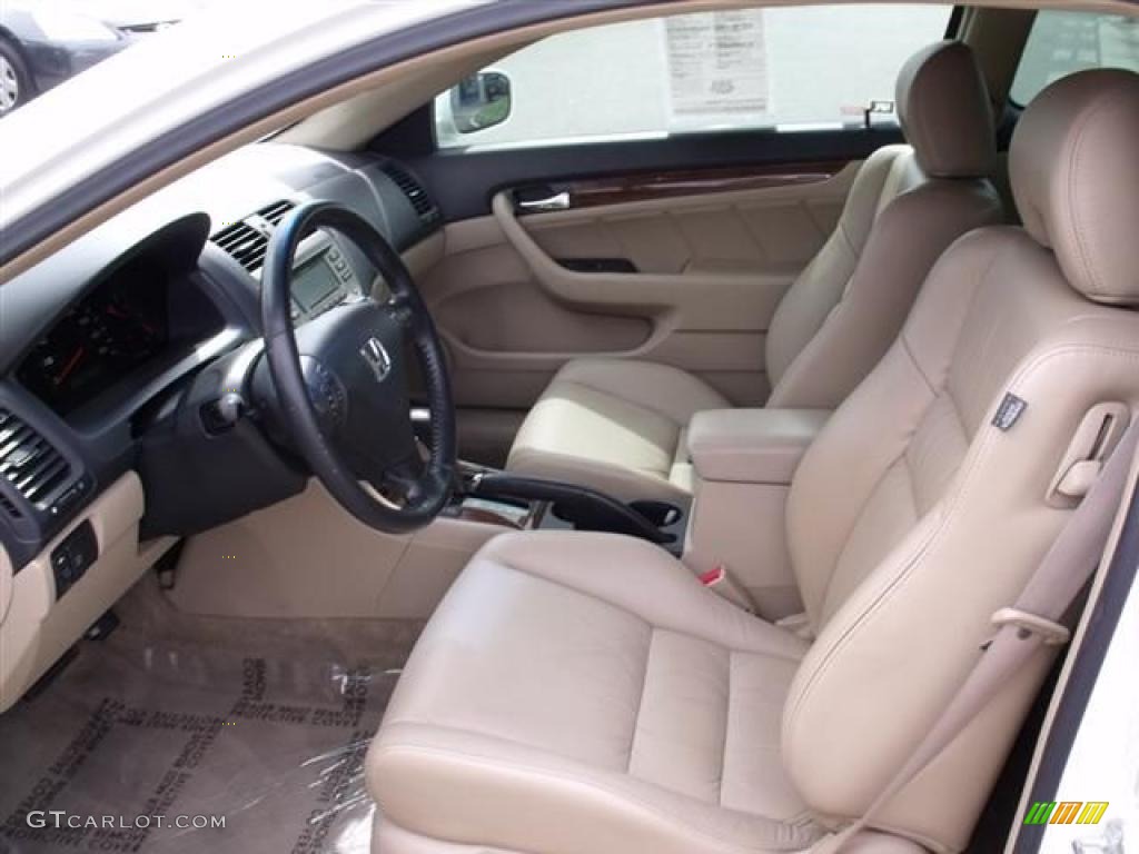 2007 Accord EX V6 Coupe - Taffeta White / Ivory photo #18
