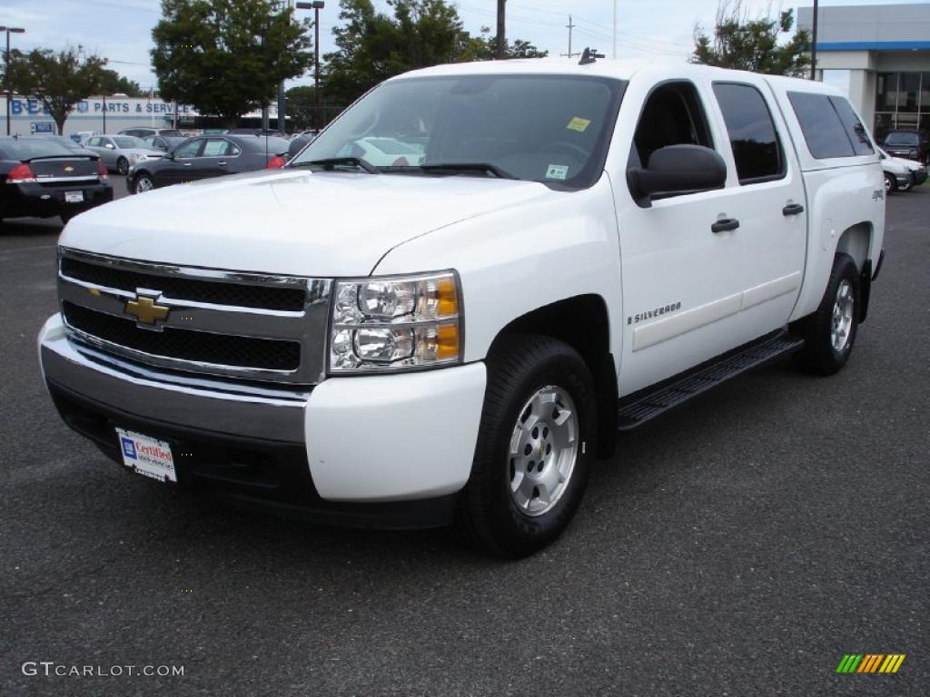 2008 Silverado 1500 LT Crew Cab 4x4 - Summit White / Ebony photo #1