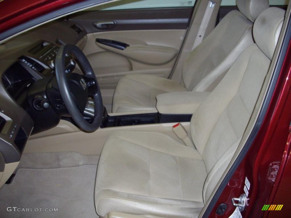 2006 Civic LX Sedan - Tango Red Pearl / Ivory photo #5
