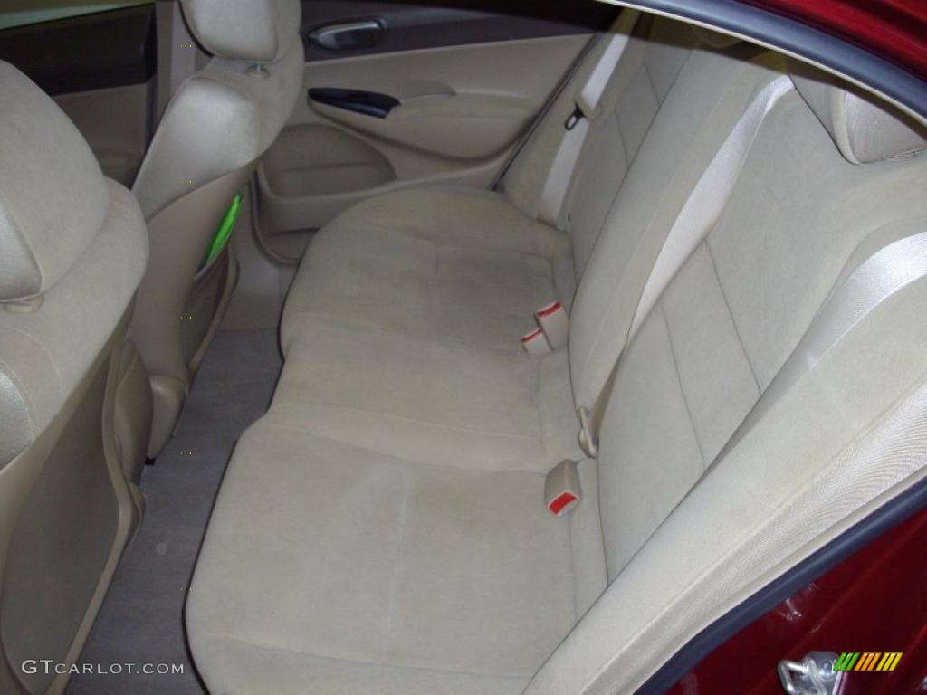 2006 Civic LX Sedan - Tango Red Pearl / Ivory photo #6