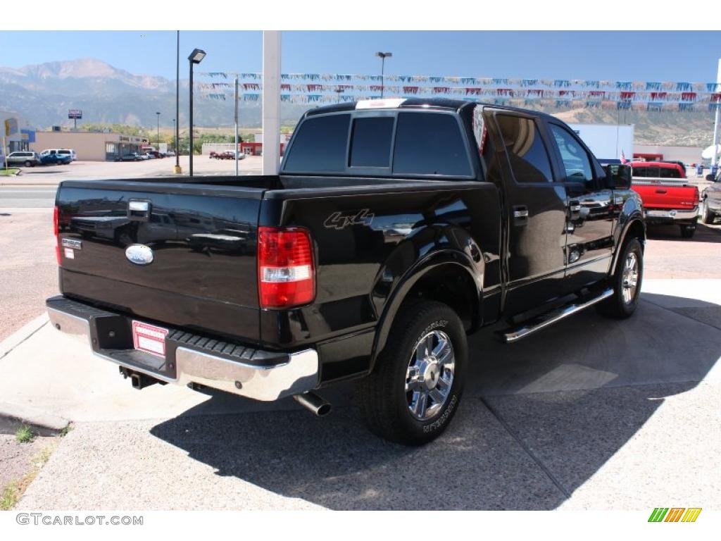 2006 F150 Lariat SuperCrew 4x4 - Black / Black photo #4