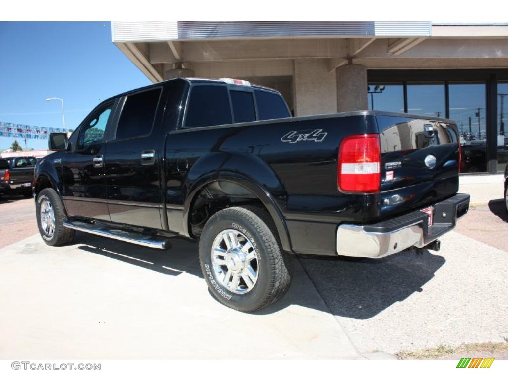 2006 F150 Lariat SuperCrew 4x4 - Black / Black photo #5