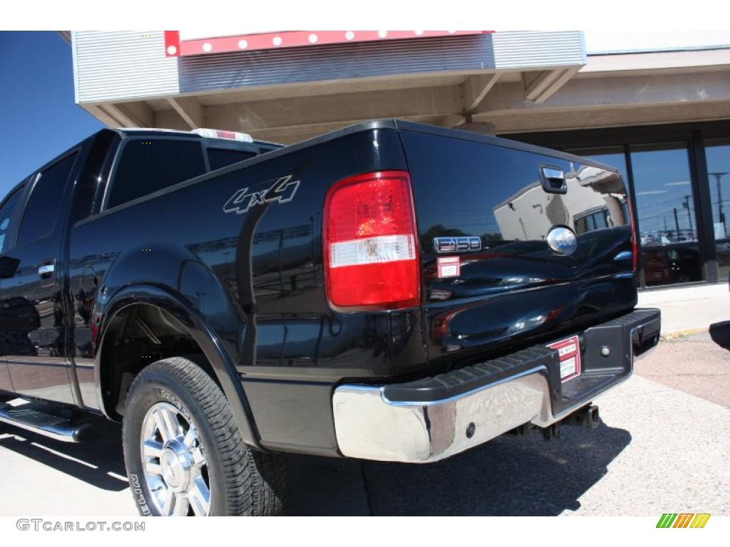 2006 F150 Lariat SuperCrew 4x4 - Black / Black photo #20