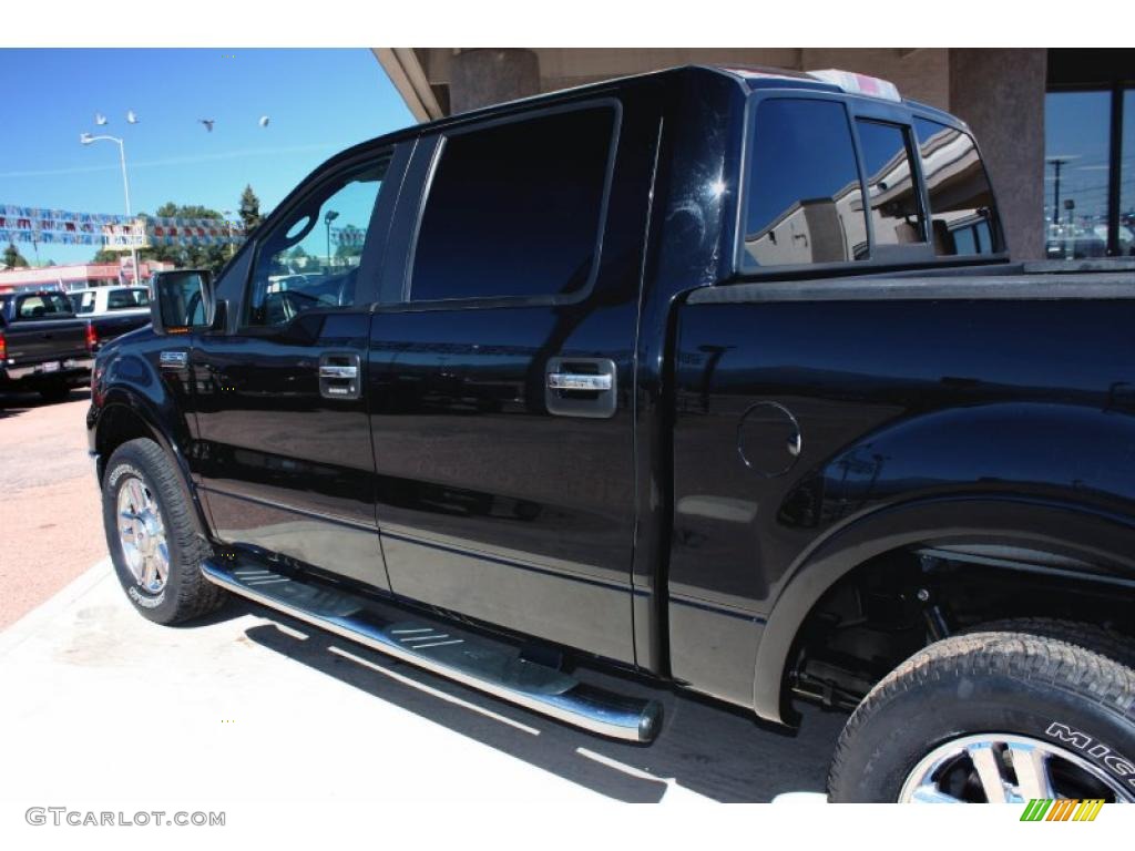 2006 F150 Lariat SuperCrew 4x4 - Black / Black photo #21