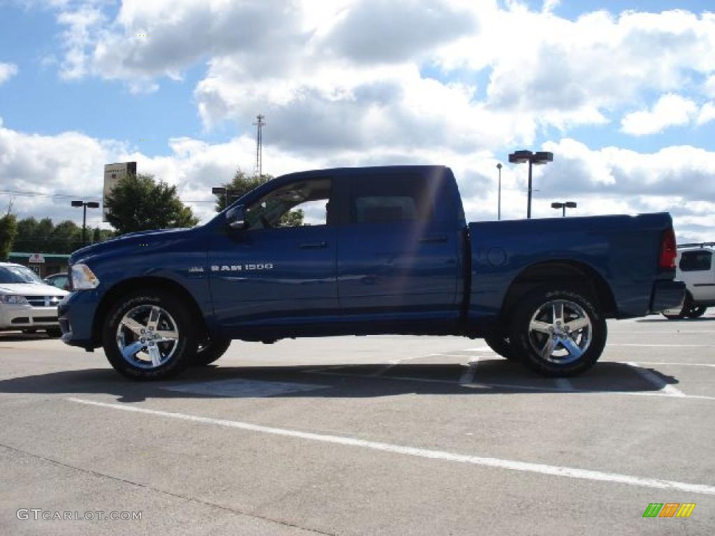 2011 Ram 1500 Sport Crew Cab 4x4 - Deep Water Blue Pearl / Dark Slate Gray photo #6