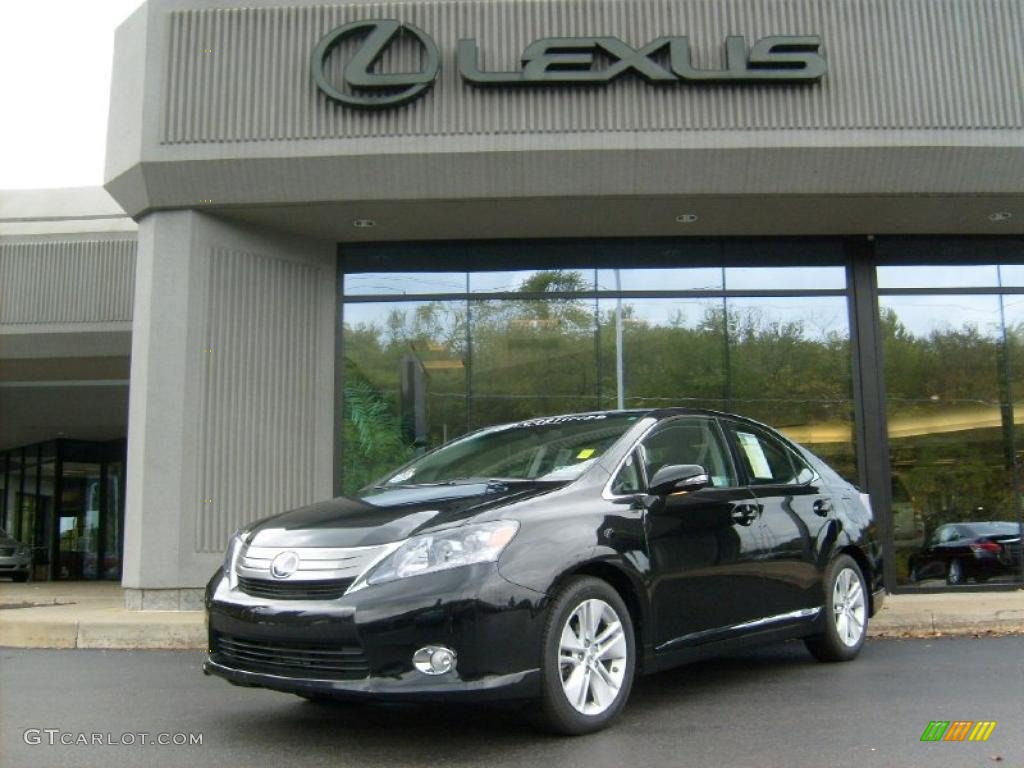 2010 HS 250h Hybrid Premium - Obsidian Black / Black photo #1