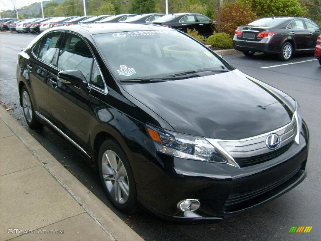 2010 HS 250h Hybrid Premium - Obsidian Black / Black photo #6