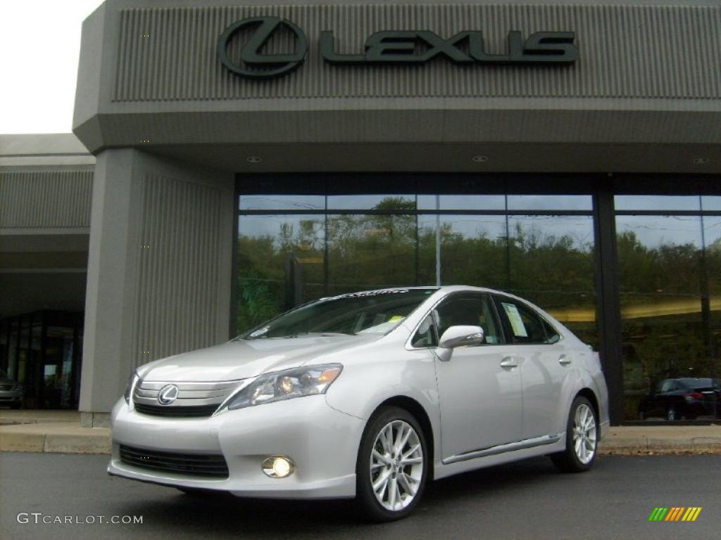 2010 HS 250h Hybrid Premium - Tungsten Silver Pearl / Black photo #1