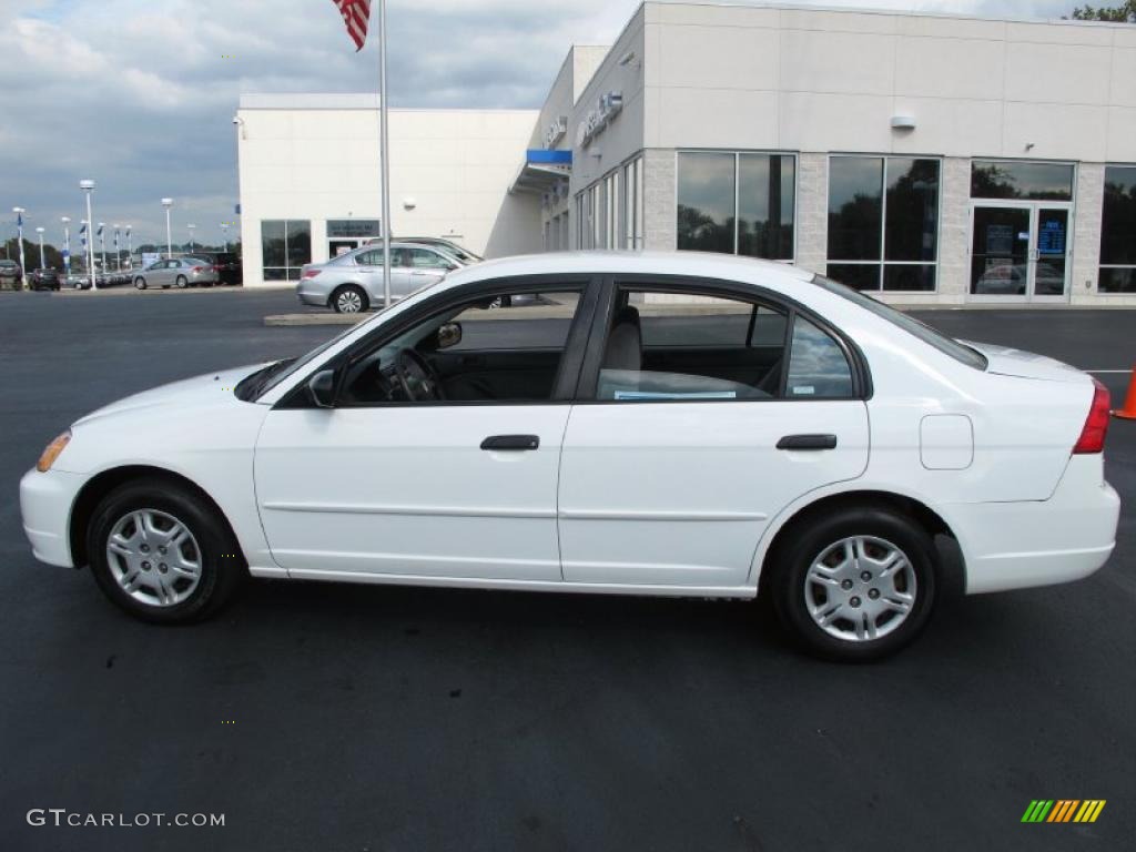 2001 Civic LX Sedan - Taffeta White / Gray photo #1