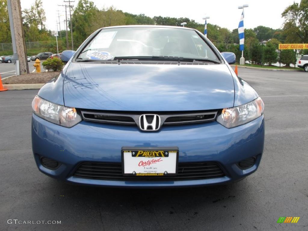 2008 Civic LX Coupe - Atomic Blue Metallic / Gray photo #4