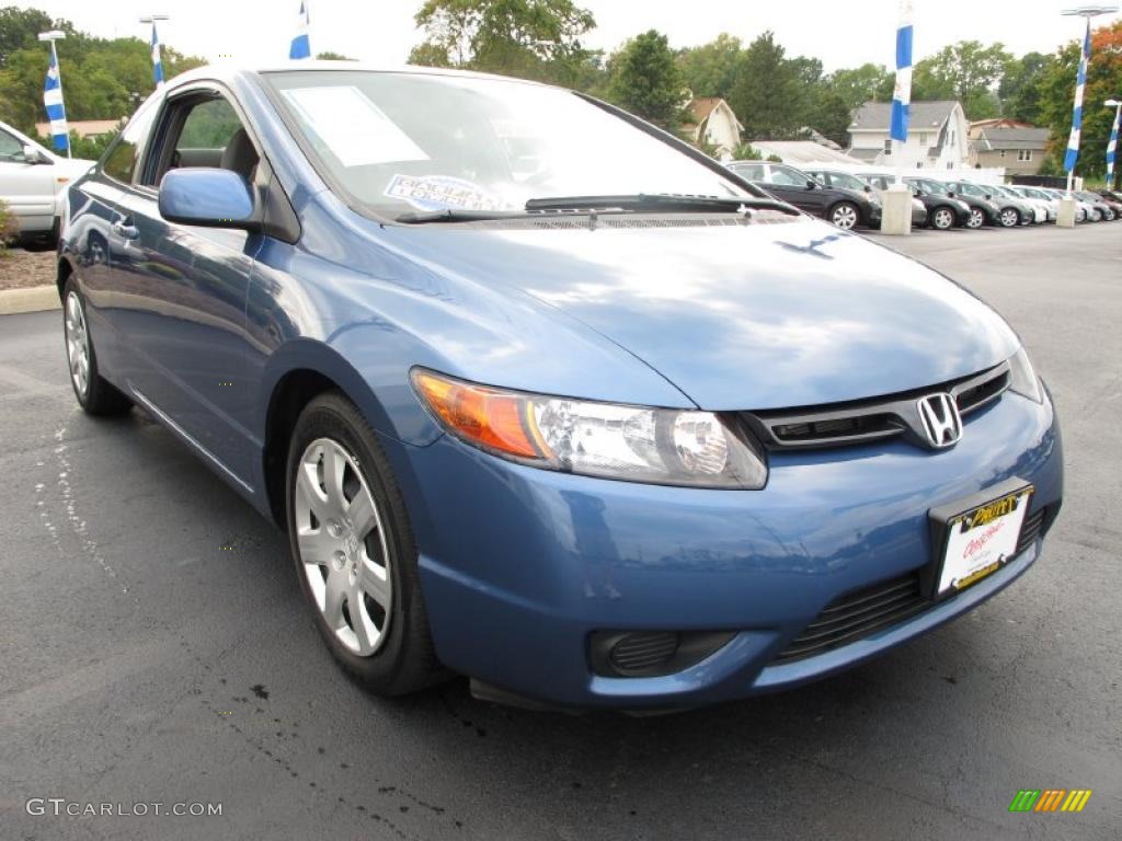 2008 Civic LX Coupe - Atomic Blue Metallic / Gray photo #5