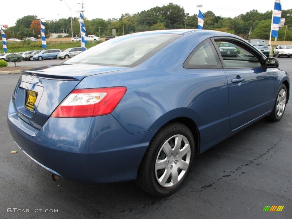 2008 Civic LX Coupe - Atomic Blue Metallic / Gray photo #7