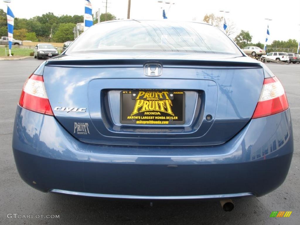 2008 Civic LX Coupe - Atomic Blue Metallic / Gray photo #8