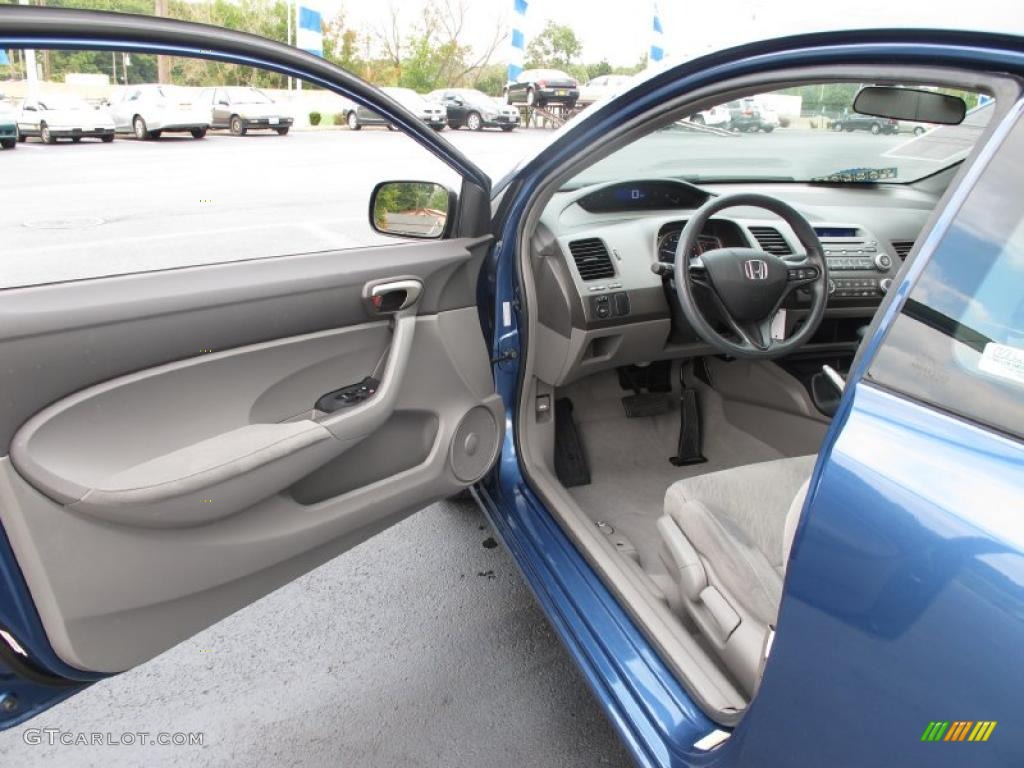 2008 Civic LX Coupe - Atomic Blue Metallic / Gray photo #10