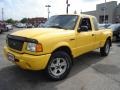 2002 Chrome Yellow Ford Ranger Edge SuperCab 4x4  photo #1