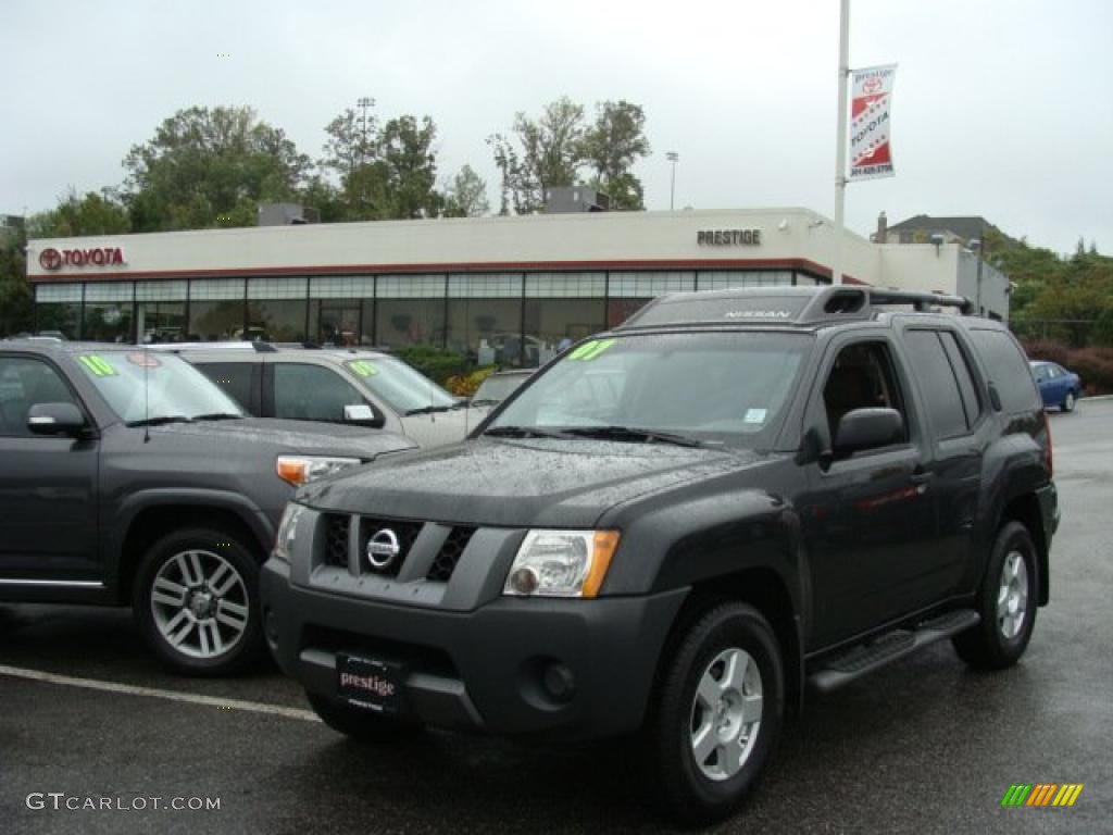 2007 Xterra X 4x4 - Night Armor Black Metallic / Desert/Graphite photo #1