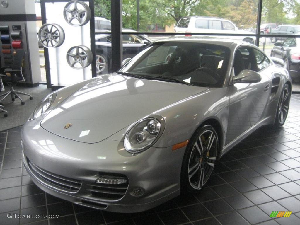 2011 911 Turbo S Coupe - GT Silver Metallic / Black w/Alcantara photo #1