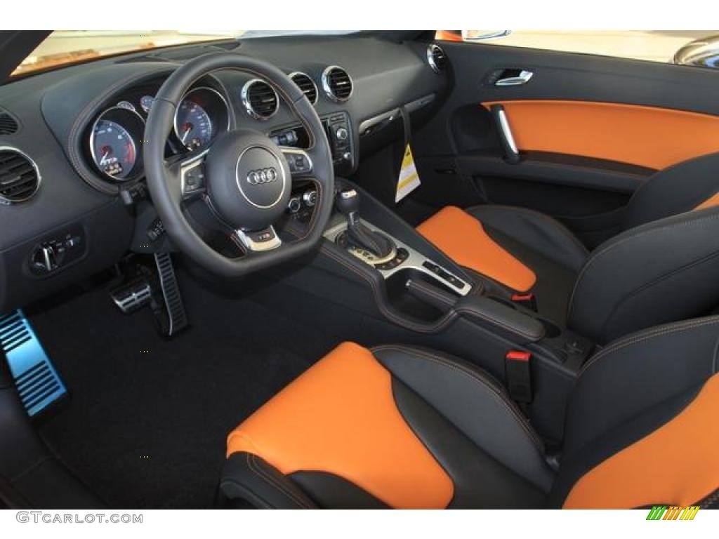2011 TT S 2.0T quattro Roadster - Solar Orange / Black/Orange photo #7