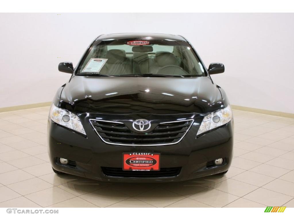 2007 Camry XLE V6 - Black / Bisque photo #2