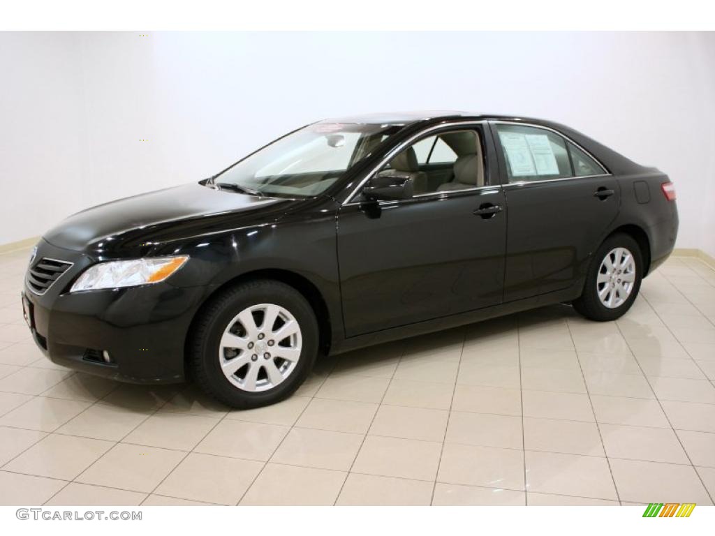 2007 Camry XLE V6 - Black / Bisque photo #3