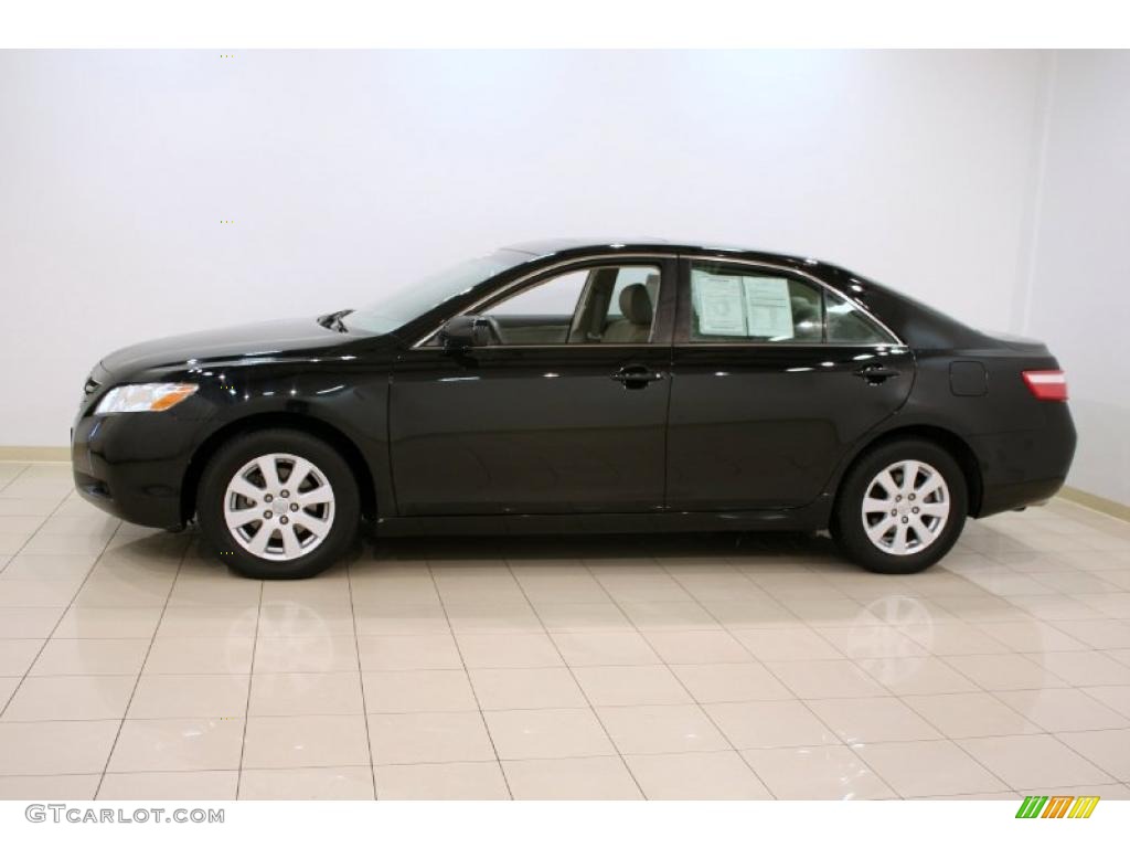 2007 Camry XLE V6 - Black / Bisque photo #4