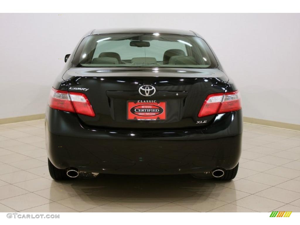 2007 Camry XLE V6 - Black / Bisque photo #6