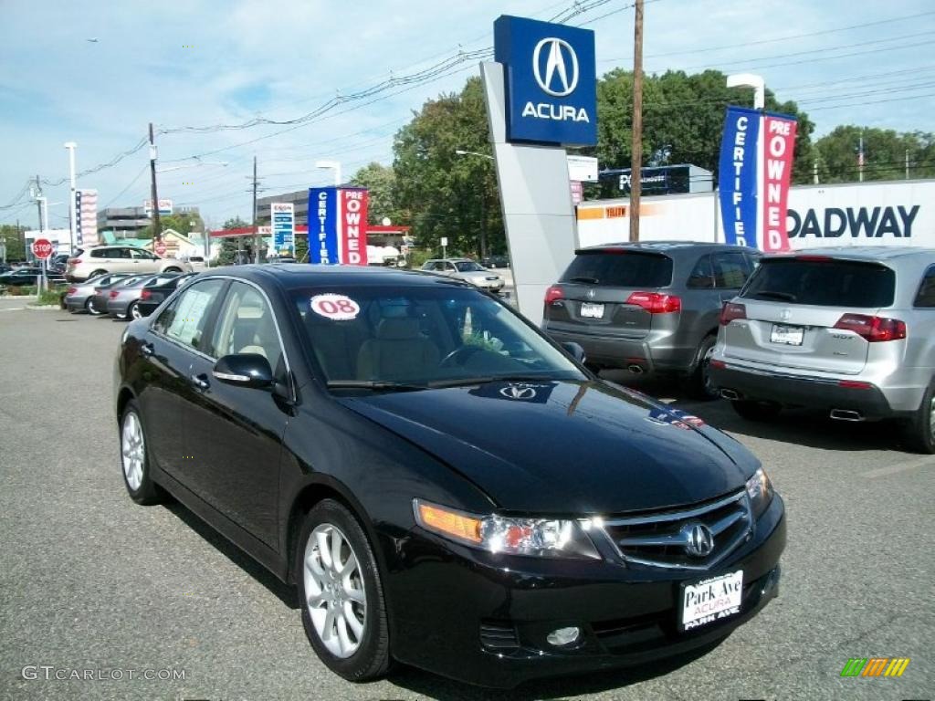 2008 TSX Sedan - Nighthawk Black Pearl / Parchment photo #1