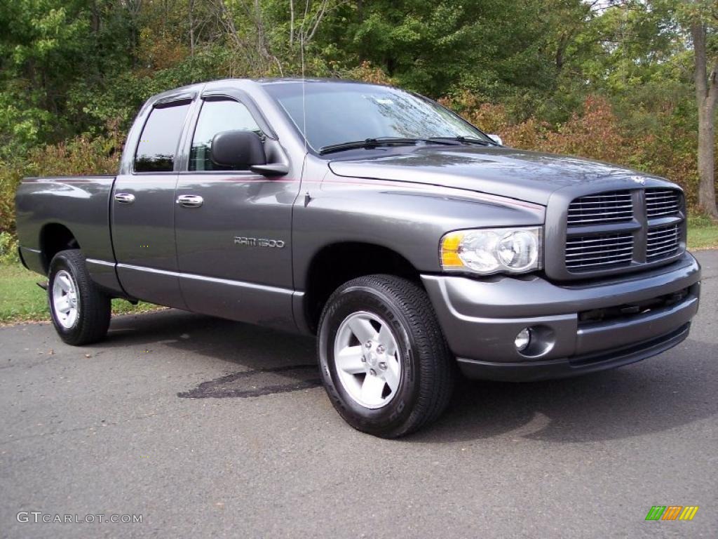 2003 Ram 1500 SLT Quad Cab 4x4 - Graphite Metallic / Dark Slate Gray photo #9