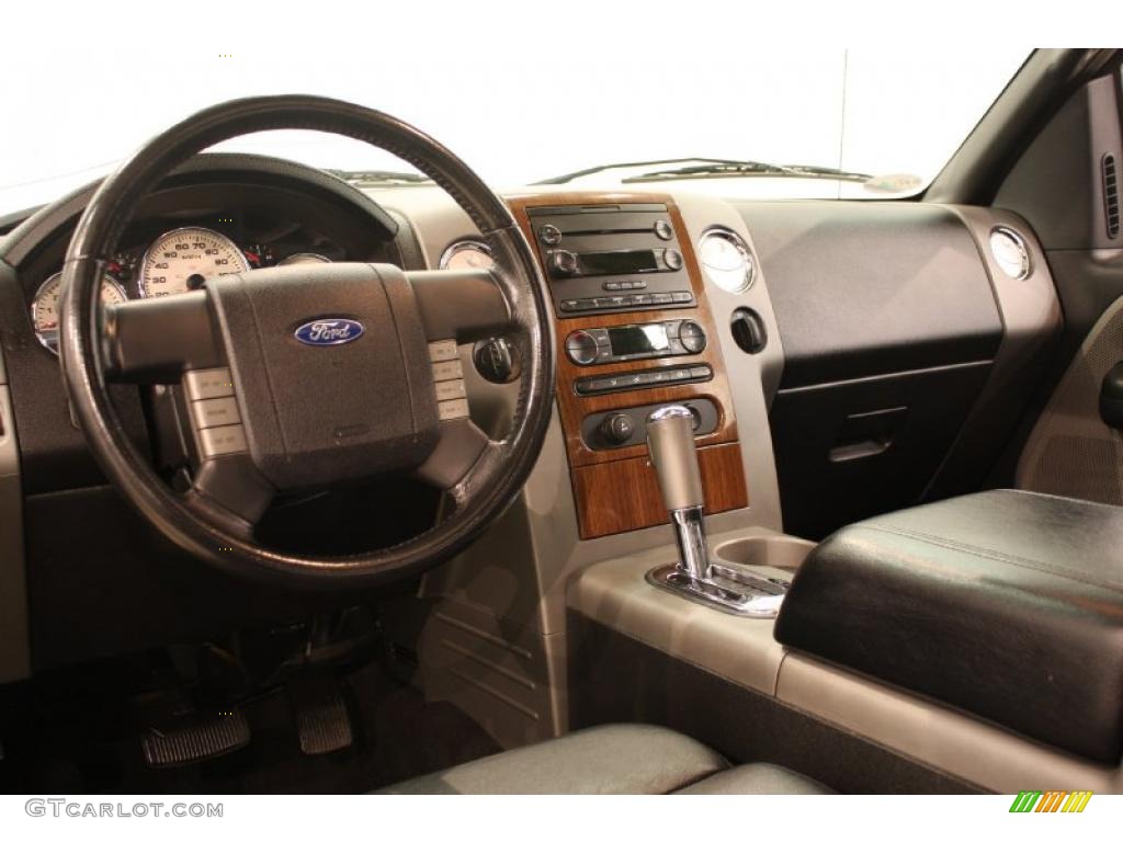 2004 F150 Lariat SuperCab 4x4 - Black / Black photo #10