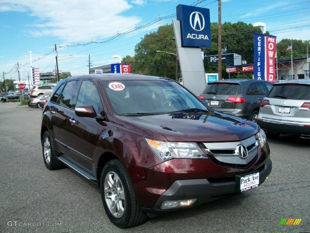 2008 MDX  - Dark Cherry Pearl / Ebony photo #1