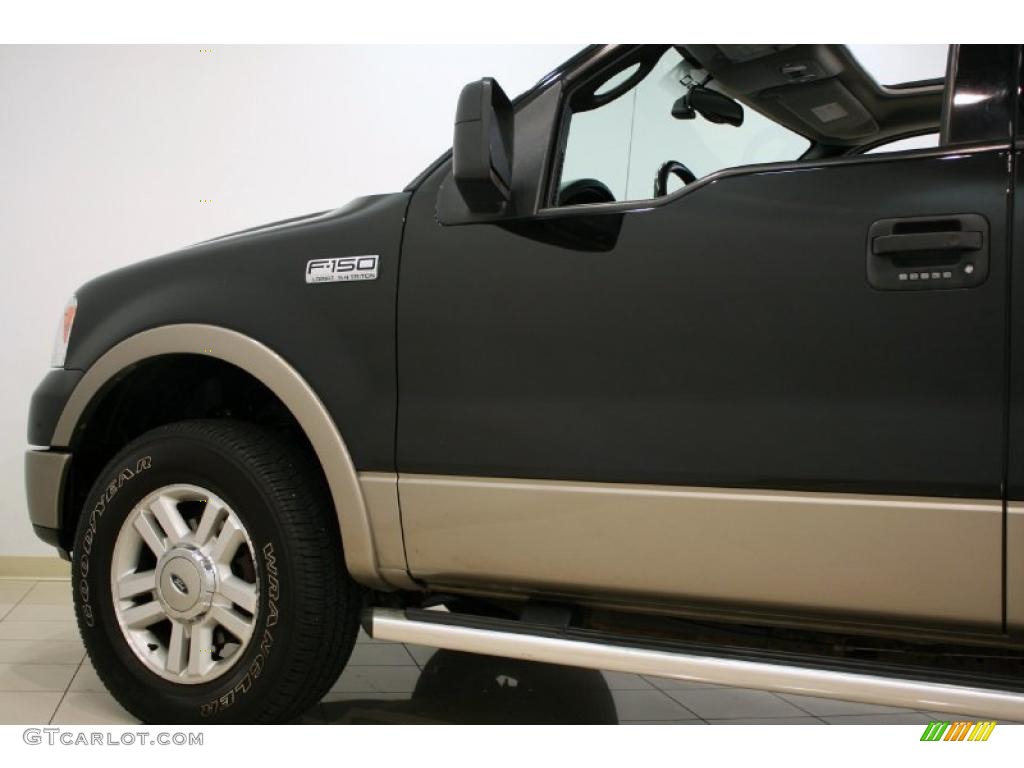 2004 F150 Lariat SuperCab 4x4 - Black / Black photo #21