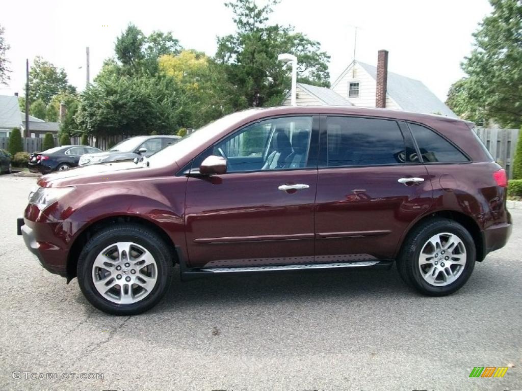 2008 MDX  - Dark Cherry Pearl / Ebony photo #6