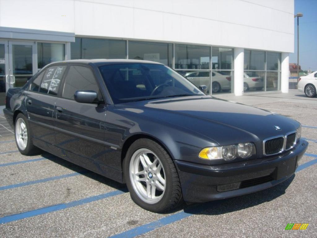 2001 7 Series 740i Sedan - Anthracite Metallic / Black photo #2