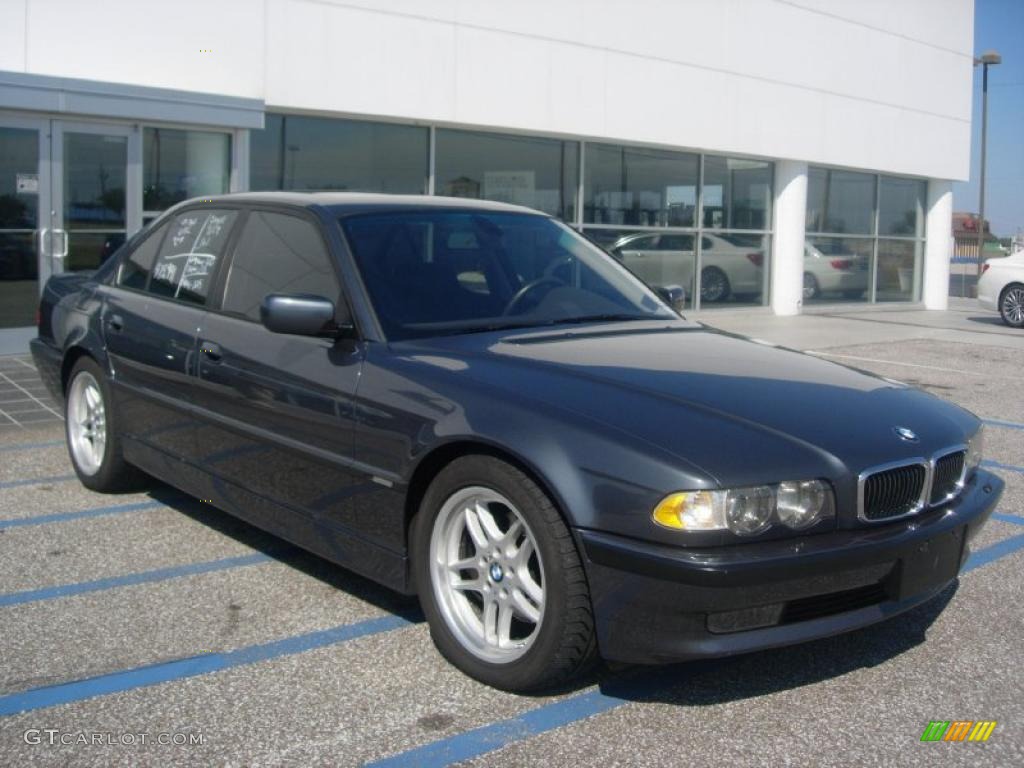 2001 7 Series 740i Sedan - Anthracite Metallic / Black photo #3