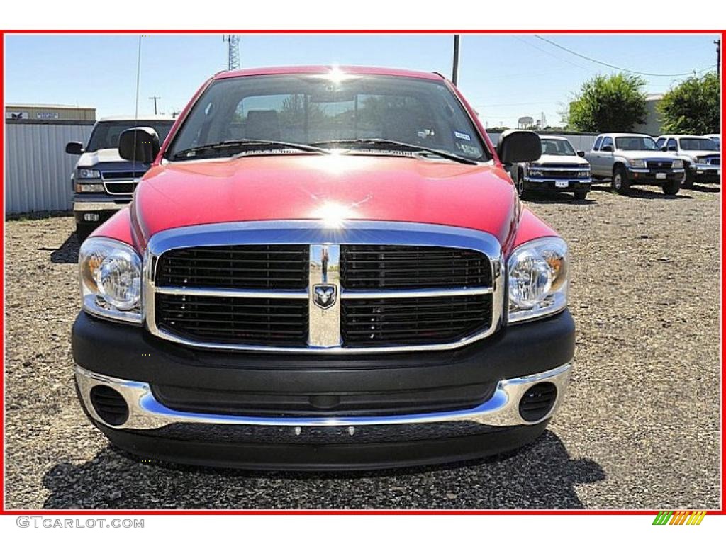 2007 Ram 1500 SXT Regular Cab - Flame Red / Khaki Beige photo #11