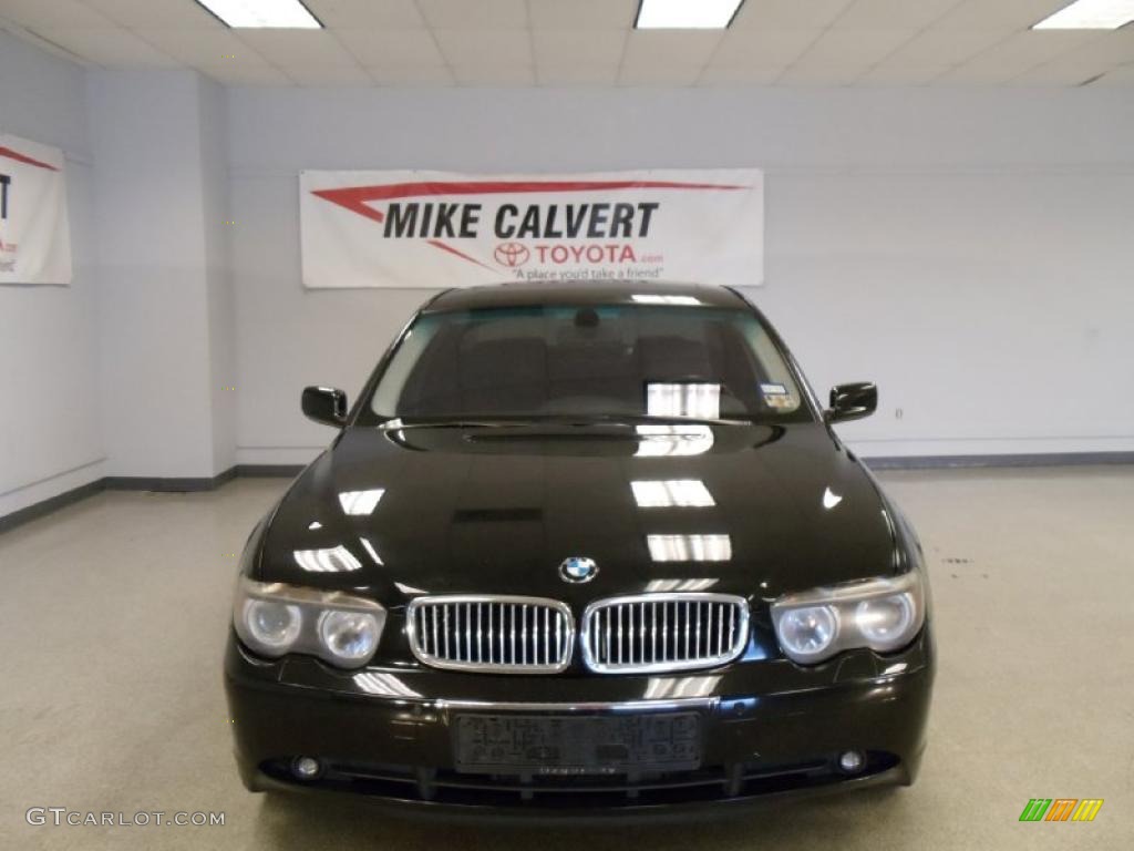 2002 7 Series 745i Sedan - Jet Black / Black photo #2