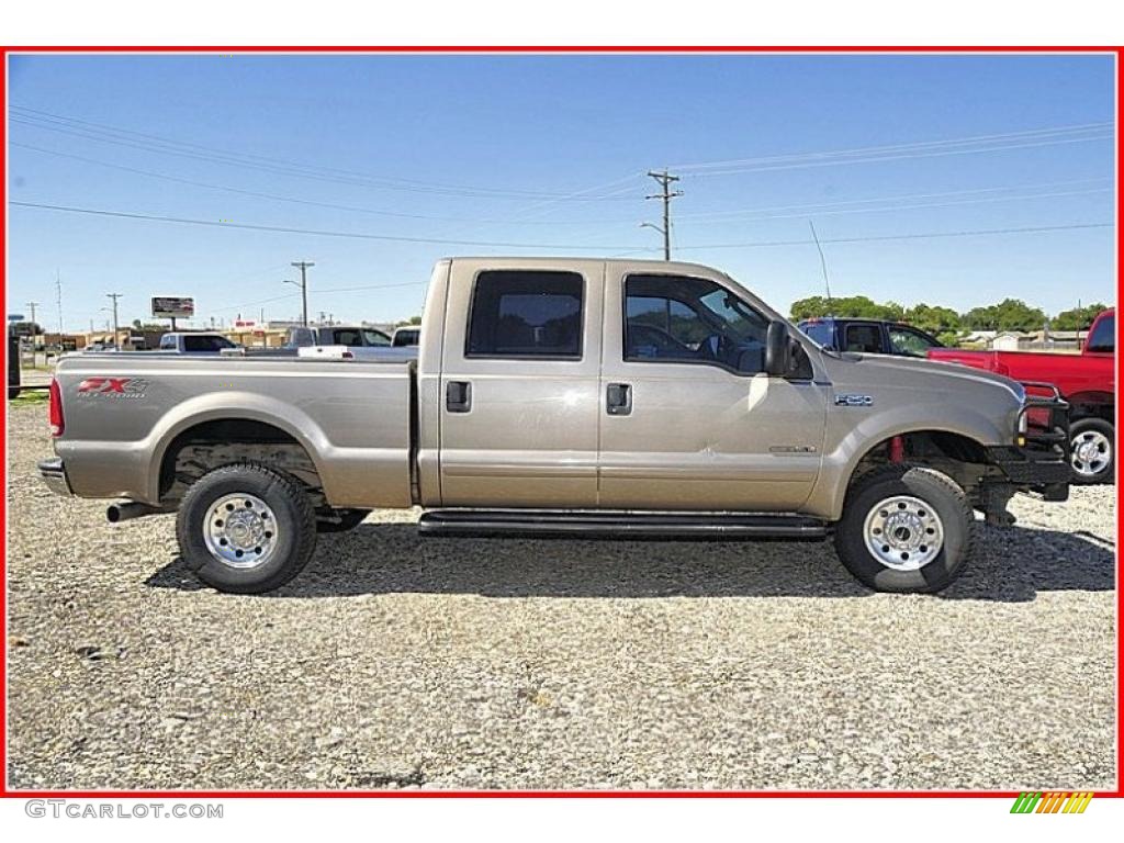 2003 F250 Super Duty XLT Crew Cab 4x4 - Arizona Beige Metallic / Medium Parchment Beige photo #9