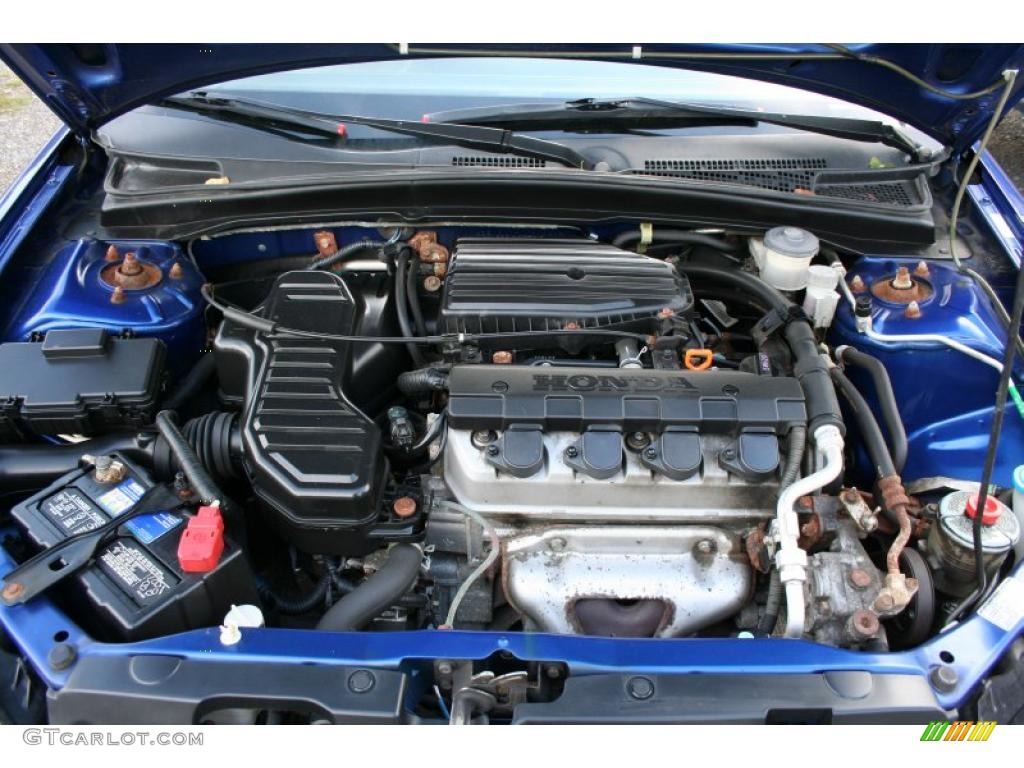 2004 Honda Civic Value Package Coupe 1.7L SOHC 16V VTEC 4 Cylinder Engine Photo #37413770