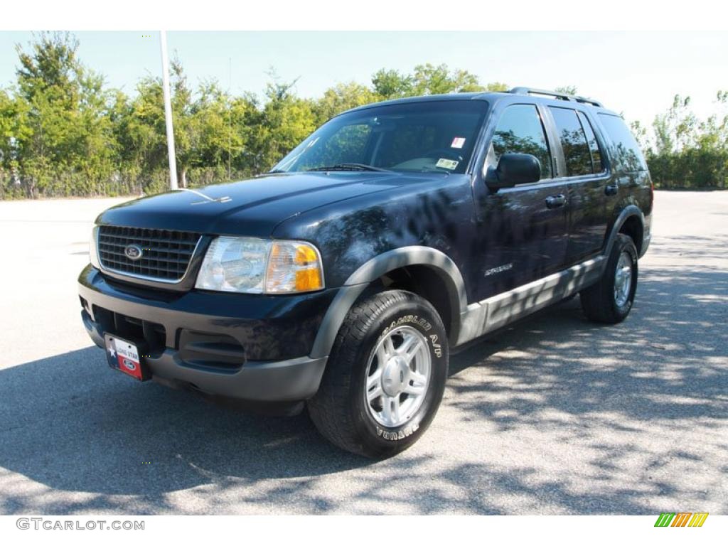 2002 Explorer XLT - Black Clearcoat / Graphite photo #8