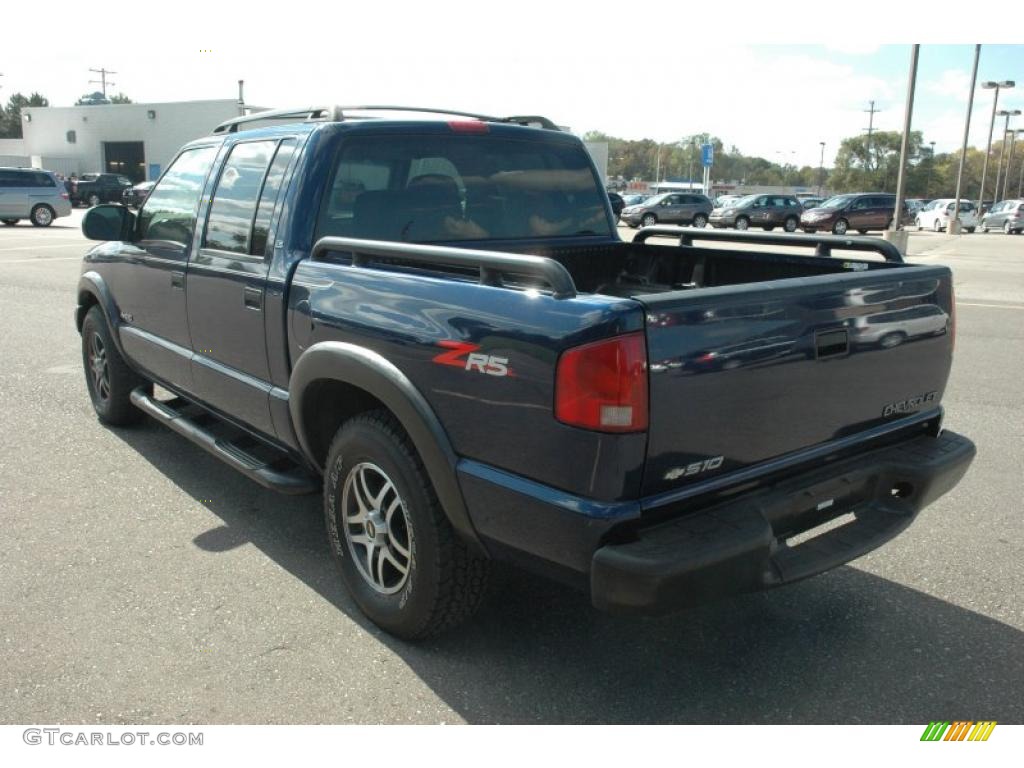 2003 S10 LS ZR5 Crew Cab 4x4 - Indigo Blue Metallic / Graphite photo #4