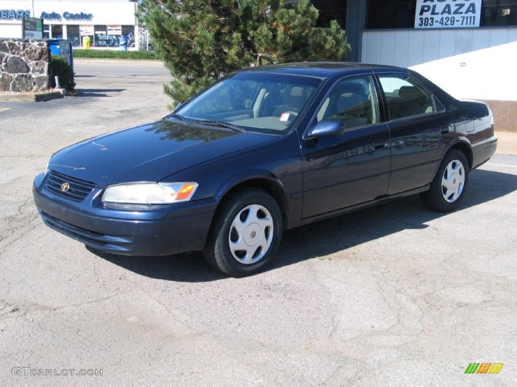 1997 Camry LE V6 - Blue Velvet Pearl / Beige photo #3
