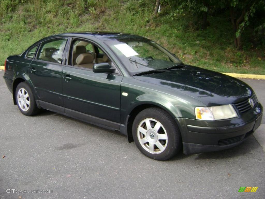 1999 Passat GLS V6 Sedan - Royal Green Pearl / Beige photo #3