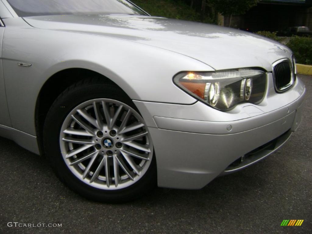 2004 7 Series 745i Sedan - Titanium Silver Metallic / Black/Black photo #7