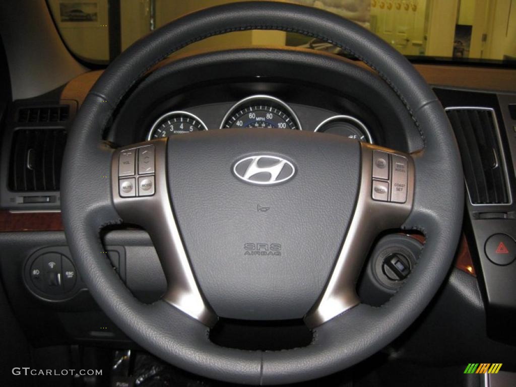 2010 Hyundai Veracruz Limited Saddle Steering Wheel Photo #37426194