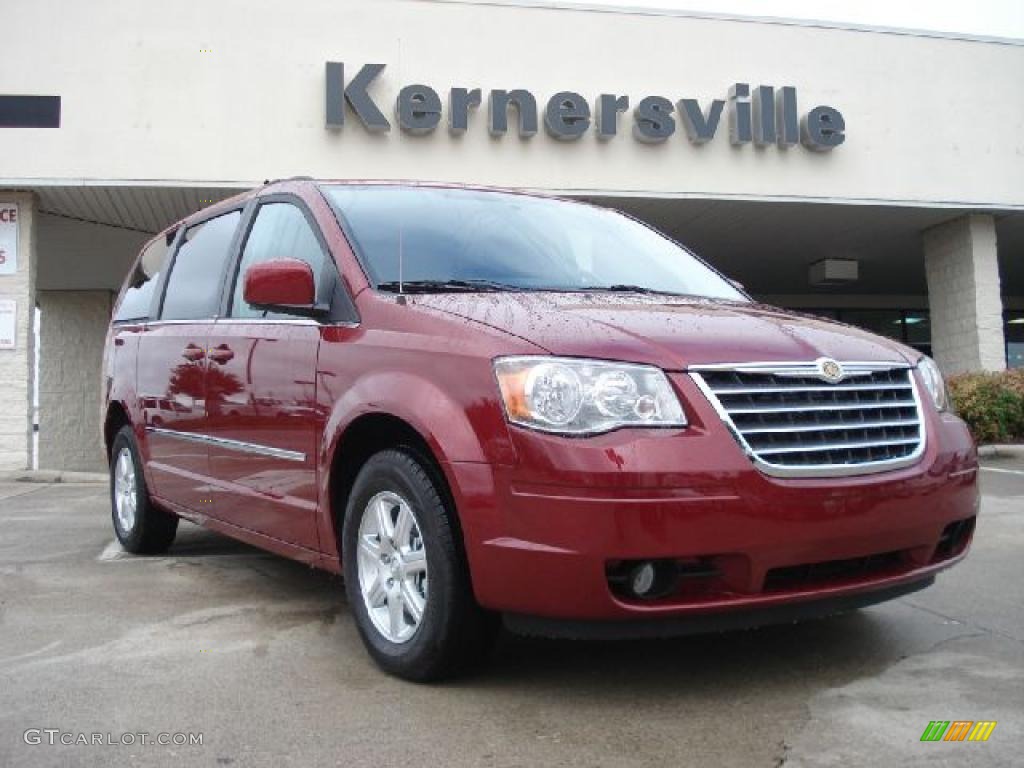 2010 Town & Country Touring - Deep Cherry Red Crystal Pearl / Dark Slate Gray/Light Shale photo #1