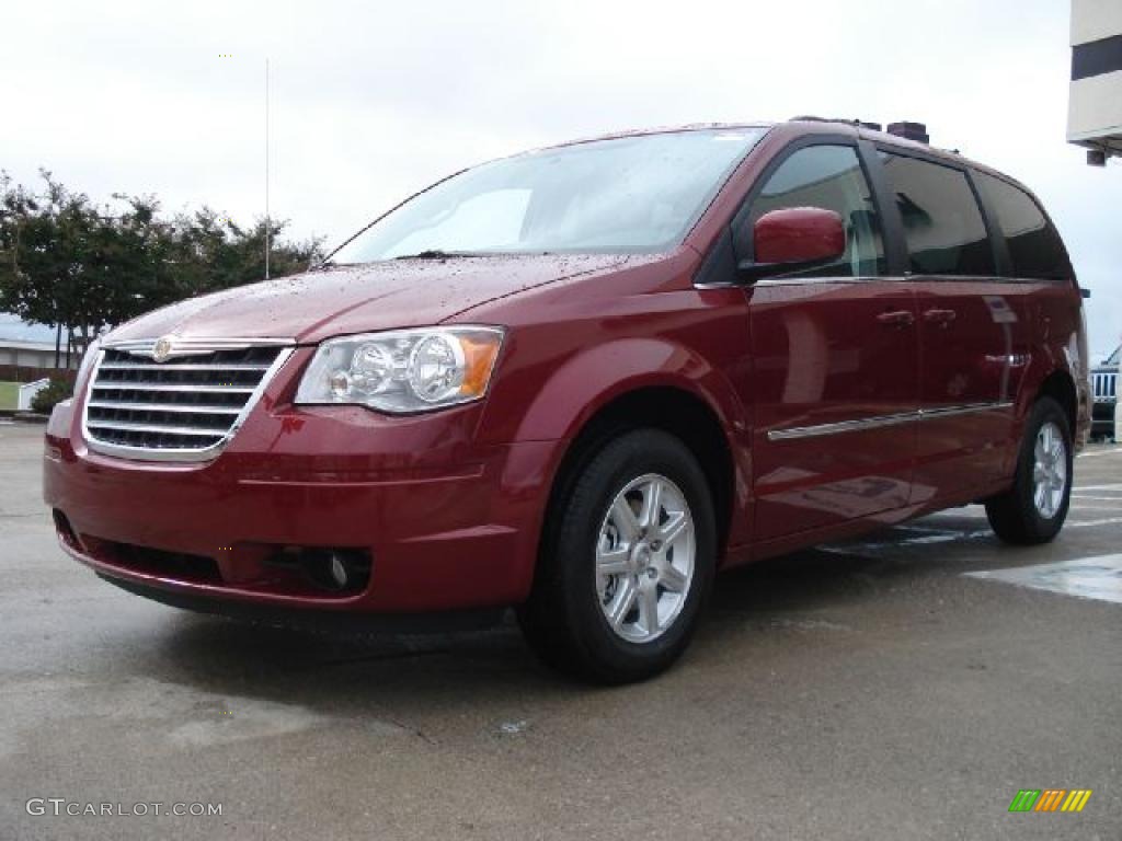 2010 Town & Country Touring - Deep Cherry Red Crystal Pearl / Dark Slate Gray/Light Shale photo #7