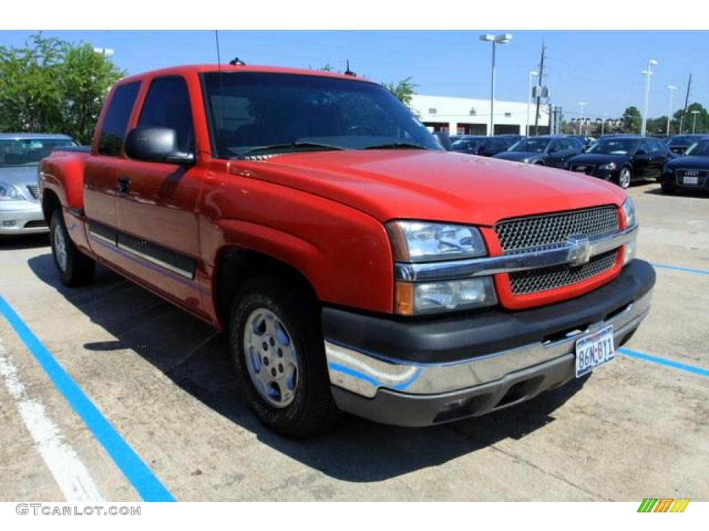 2003 Silverado 1500 LT Extended Cab - Victory Red / Dark Charcoal photo #1