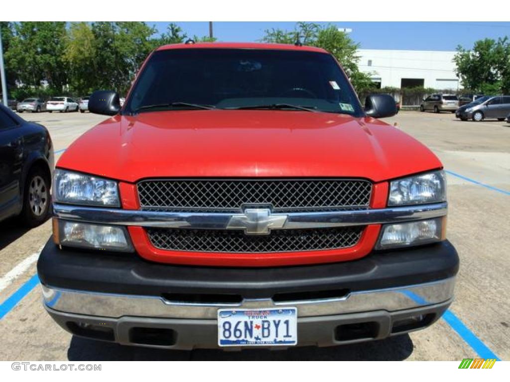2003 Silverado 1500 LT Extended Cab - Victory Red / Dark Charcoal photo #2