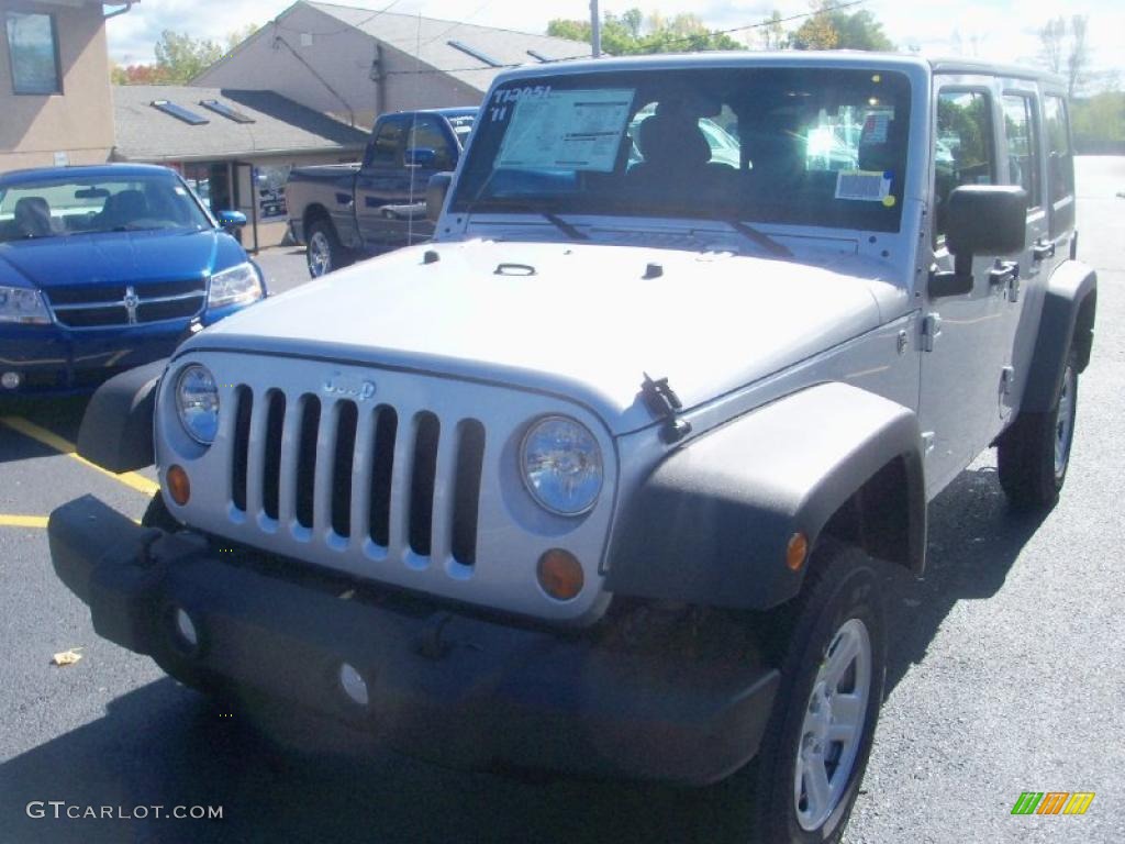 2011 Wrangler Unlimited Sport 4x4 - Bright Silver Metallic / Black photo #1